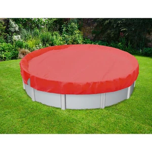 Cubierta de piscina sobre el suelo E&K cubierta de lona redonda de invierno para piscina en casa roja - Imagen 1 de 7