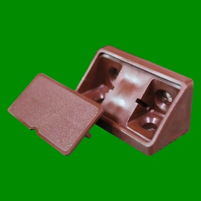 10x Plástico Marrón Mini Esquina Armario Conector Soporte, Tapa - Imagen 1 de 2