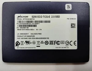 SSD Micron GENUINO SATA 6Gb/s SED-e MTFDDAK480TDC-1AT16ABYY TCG-E 2.5 SSD - Imagen 1 de 4