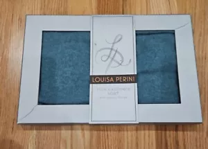¡NUEVO! ¡Bufanda con flecos para mujer Louisa Perini 100 % cachemira! - Imagen 1 de 4