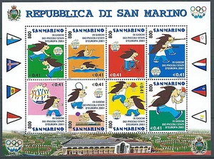 2001 SAN MARINO FOGLIETTO GIOCHI PICCOLI STATI MNH ** - ED - Picture 1 of 1