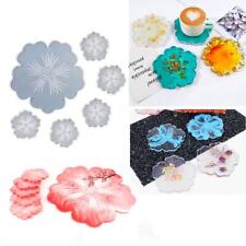 1/4/6DIY Silicone Flower Coaster Pad Casting Mold Resin Making Mould Craft Tools