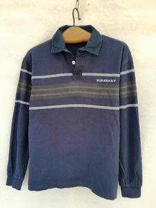 Camisa Polo Burberry Hombre Grande Azul Bordado Logo 100% Algodón Hecha en España - Imagen 1 de 16