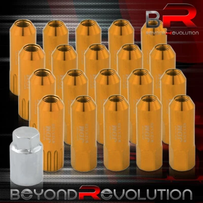 For Nissan 12X1.25mm Locking Lug Nuts Sport Heavy Duty Aluminum Set Gold - Image 1 of 3