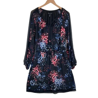 Marc Bouwer Fit & Flare Dress Women Medium Multi Floral Flared Sleeve Pullover - Image 1 of 4