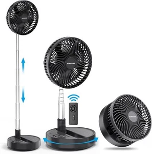 Foldable Oscillating Standing Fan 10000mAh Battery Operated Outdoor Fan 8" USB - Picture 1 of 6