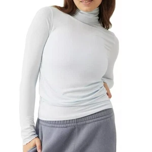 NUEVO SIN ETIQUETAS Outdoor Voices Para Mujer Bebé Azul Costilla Transparente Cuello Alto, Talla XL - Imagen 1 de 6