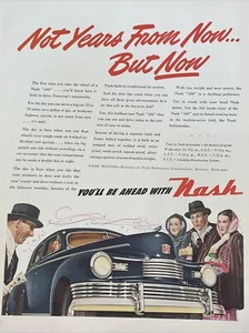 Anuncio impreso de automóvil Nash 1946 vintage, estarás adelante con Nash - Imagen 1 de 1