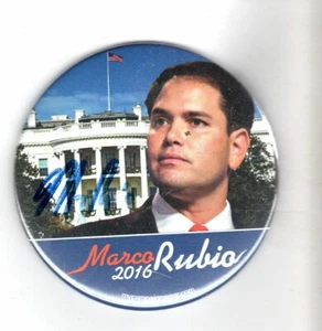 POLITICS PIN (2016) MARCO RUBIO 2016" (White House) (Autographed) Q - Picture 1 of 1