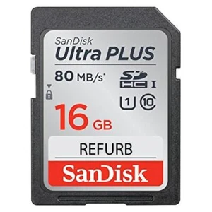 SanDisk Ultra Plus SDHC 16GB 80MB/S Class 10 UHS-I V10 - Zdjęcie 1 z 1