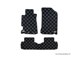 PHASE 2 RACE FRONT & REAR FLOOR MATS FOR 01-06 ACURA RSX DC5 DARK GREY - Picture 1 of 1