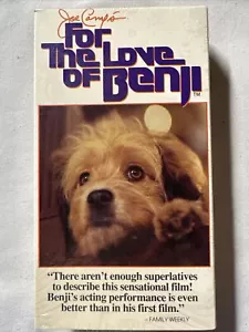 1990?s FOR THE LOVE OF BENJI VHS Tape, COMPLETE/TESTED SEE PHOTOS (VHS87) - Picture 1 of 4