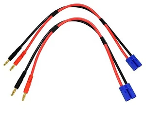 Apex RC Products EC5 - 4mm Banana Plugs Battery Charge Lead - 2 Pack #1410 - Picture 1 of 4