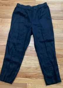Quince L 100% Linen Pants Ankle Tapered Deep European Coastal - Imagen 1 de 6
