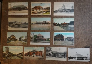 13 NOT POSTED 100 years old RAILROAD STATIONS /depots, NEW JERSEY. Postcard lot - Picture 1 of 18