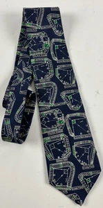 Vintage MLB Stadium Tie By Josh Bach New - Picture 1 of 3