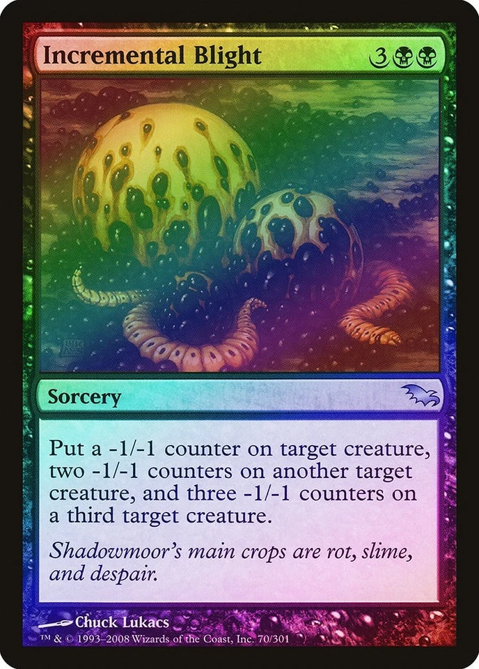 Incremental Blight FOIL Shadowmoor PLD Black Uncommon MAGIC MTG CARD ABUGames - Image 1 of 1