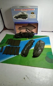 DINKY TOYS ANCIEN #884 CAMION MILITAIRE BROCKWAY +PONT+BATEAUX+PLAN EN BOITE bm - Picture 1 of 19