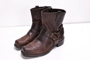 Frye 87400 Men’s Brown Leather Harness Motorcycle Riding Engineer Boots 12 M - Picture 1 of 10
