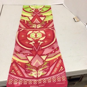 FORD CARES Warriors in Pink Bandana / Scarf Pink Red Green Rectangle 53" x 8.5" - Picture 1 of 1