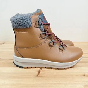 Columbia Moritza wasserdichte Winter-Schneestiefel Damen 7 braun Leder grau - Bild 1 von 8