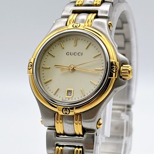 Orologio da donna Gucci G‐Timeless 9040L quarzo quadrante avorio bicolore spedizione veloce Jp