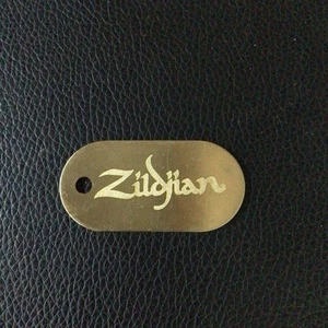 Zildjian Metal Tag from set Turkish Cymbals Made USA Collectable Drum Keepsake - Picture 1 of 4