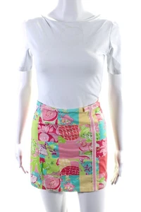 Lilly Pulitzer Women's Zip Closure Slit Hem Floral Mini Skort Size S - Picture 1 of 6