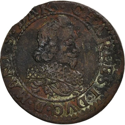 [#973144] Coin, FRENCH STATES, NEVERS & RETHEL, Charles of Gonzaga, Double Tourn - Image 1 of 2