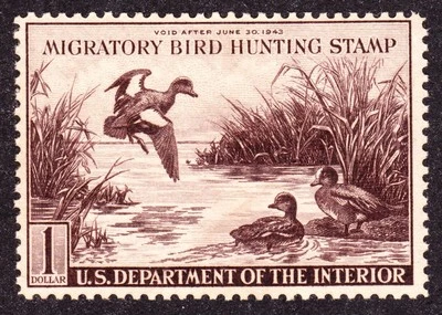 US RW9 $1 Duck Hunting Mint VF OG NH SCV $210 (001) - Image 1 of 2
