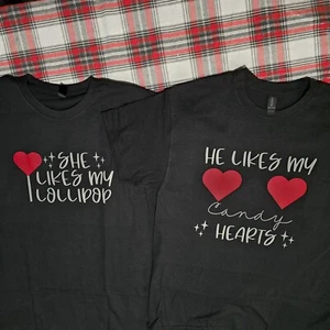 Divertidas Camisas Parejas Ambas Talla L Incluye Dos Camisas Unisex San Valentín - Imagen 1 de 3