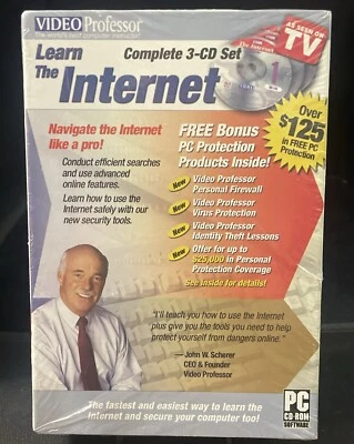 Video Professor Learn The Internet & Excel PC Software On Two CDs. New - Image 1 of 2