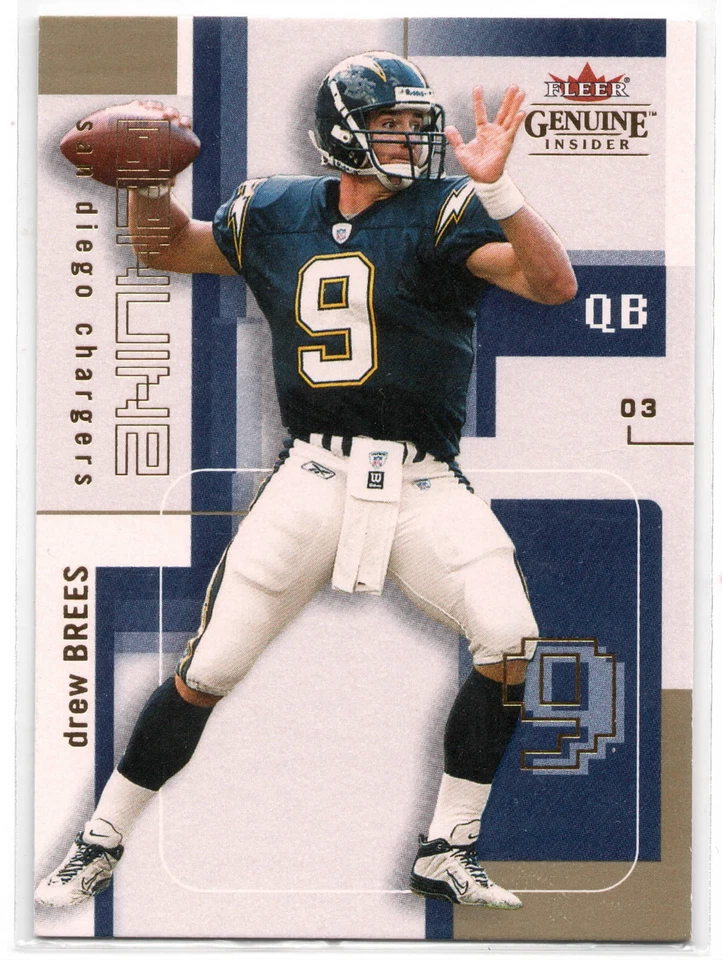 2003 Fleer Genuine Insider Football #80 Drew Brees San Diego Chargers - Image 1 of 1