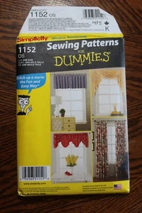 Tratamientos para ventanas, cenefas y cortinas Simplicity 1152 patrón de costura SIN CORTAR - Imagen 1 de 3