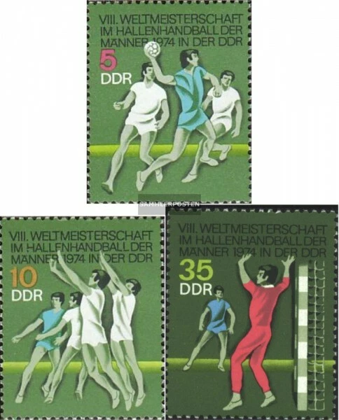 DDR (RDA) 1928-1930 (completa.edición) usado 1974 balonmano WM - Imagen 1 de 1