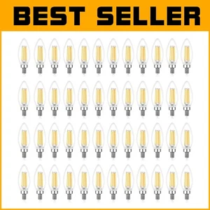 Gorgeous Dimmable LED Chandelier Light Bulbs - E12 Base, 2700K Warm White - Picture 1 of 8