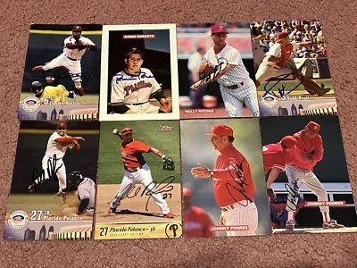Collection of 32 Signed Philadelphia Phillies Team Issued Postcards + 2 Others - Image 1 of 4