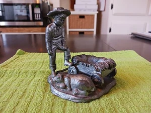 Figura firmada 1984 Michael Ricker peltre "Lee" niño con carro y perro #974/2200 - Imagen 1 de 13