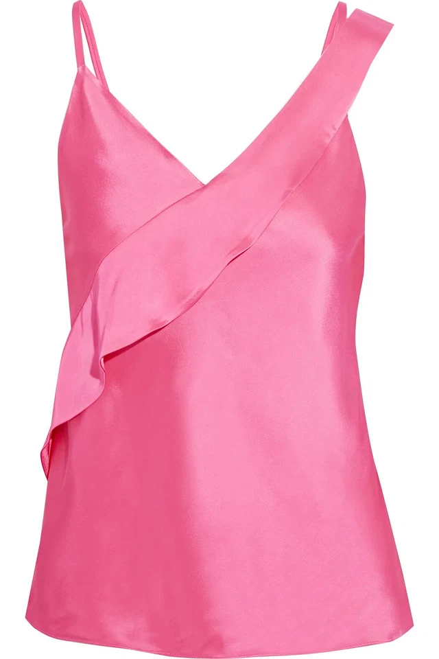 WOW! New Helmut Lang pink wrap effect satin camisole size 0 $395 - Image 1 of 1