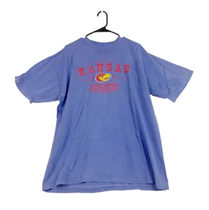 KU Property of Kansas Jayhawks University Red Blue Comfort Colors Tee T-Shirt XL - Picture 1 of 5