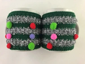 Pair of 2 Piece Christmas Tree Ugly Sweater Christmas Design Ceramic Coffee Mugs - Picture 1 of 2