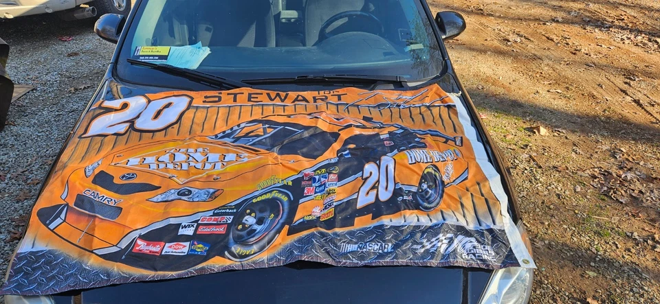 Vintage NASCAR 2005 Joe Gibbs Racing #20 Tony Stewart Flag 3’ x 5’ Double Sided - Image 1 of 3