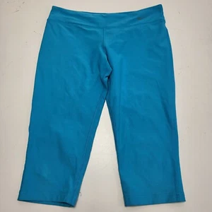 Z990 GIRL'S NIKE DRI-FIT TURQUOISE YOGA SPORTS SHORTS UK M 10-12 YEARS W26 L15 - Picture 1 of 3