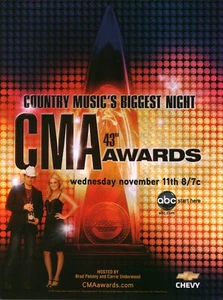 2009 PRINT AD - CMA COUNTRY MUSIC AWARDS 43RD CARRIE UNDERWOOD BRAD PAISLEY AD - Picture 1 of 1