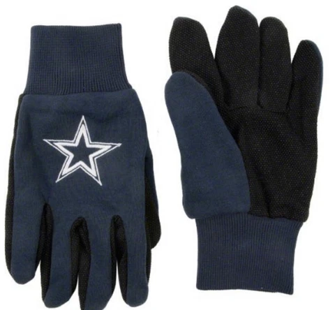 McArthur NFL Dallas Cowboys Navy with Black Palm Utility Gloves Cover