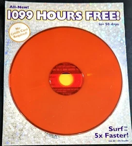 RARE America Online Collectible Program Disc, Vintage AOL v9.0 CD "PLAIN ORANGE" - Picture 1 of 2