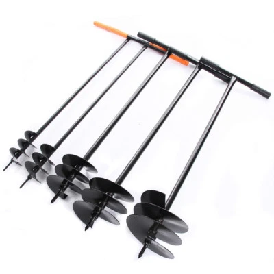 Handbohrer Erdbohrer Erdlochbohrer Pflanzbohrer schwarz 5 Durchmesser 100-230mm - Bild 1 von 4