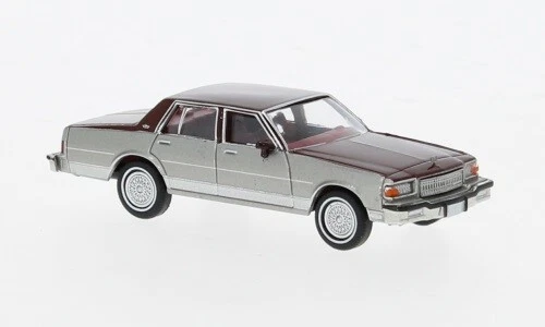 Brekina 19708 - 1/87 Chevrolet Caprice, Argento/Bordeaux, 1987 - Nuovo - Immagine 1 di 1