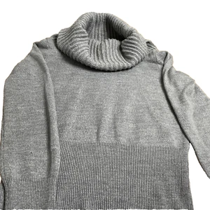 Worthington Gr. L Pullover grau Oversize Wasserfallausschnitt Metallic Glitzer 3/4 Arm - Bild 1 von 7