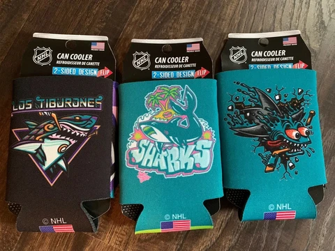 San Jose Sharks Koozies Shark Freak Los Tiburones Sharks Graffiti Can Cooler Cover